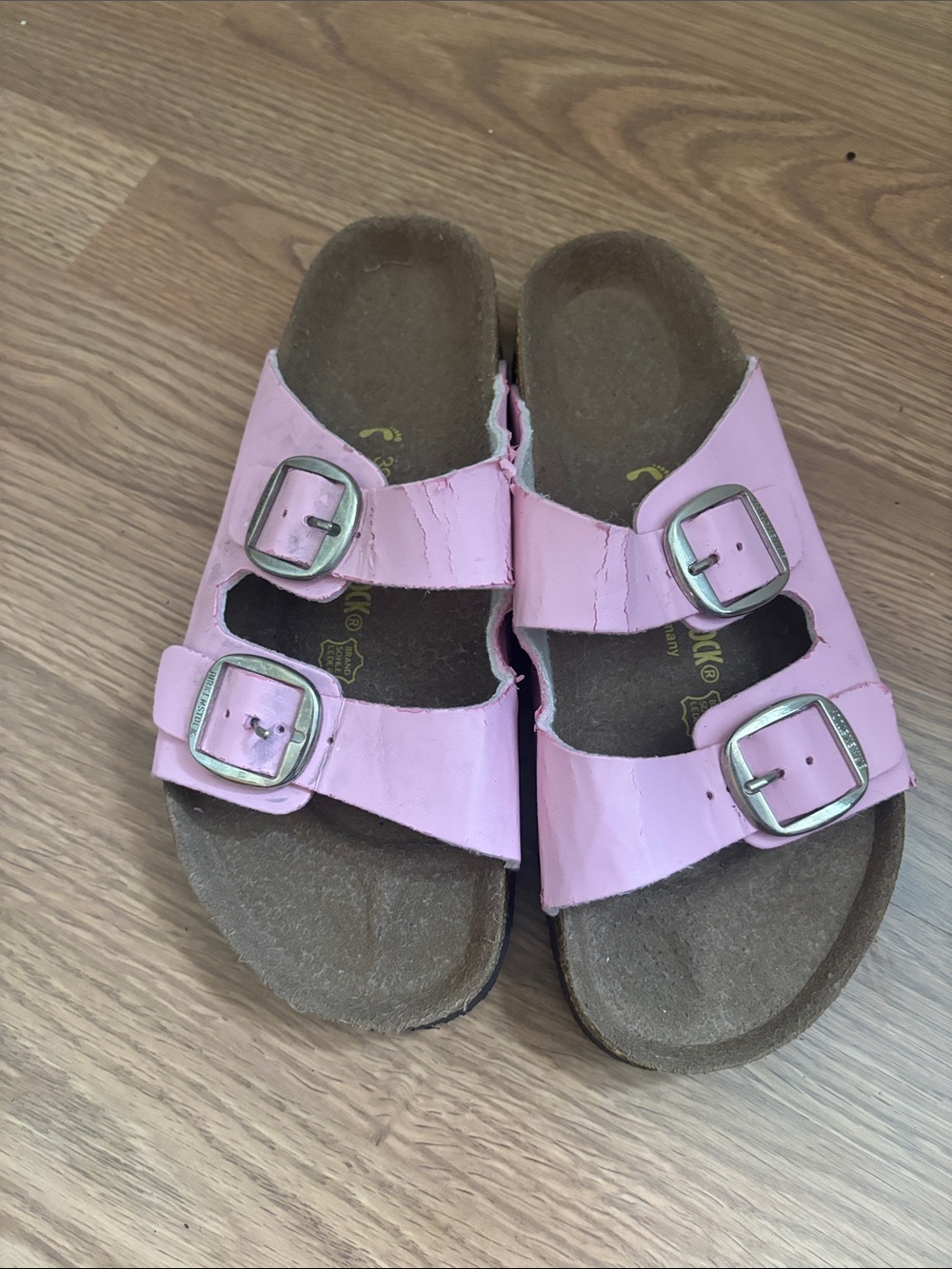 Birkenstock Pink Double-Buckle Kids Sandals